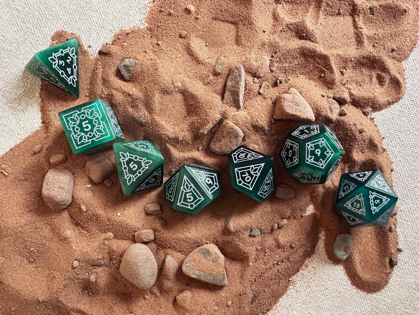 Reliquary of Silvanus || Jungle Green Cat's Eye Dice