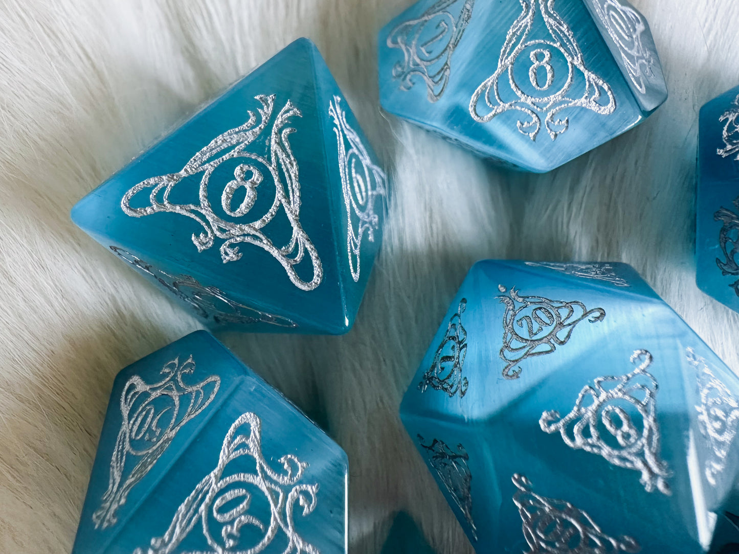 Aria of the Wavemother || Ocean Blue Cat’s Eye Dice