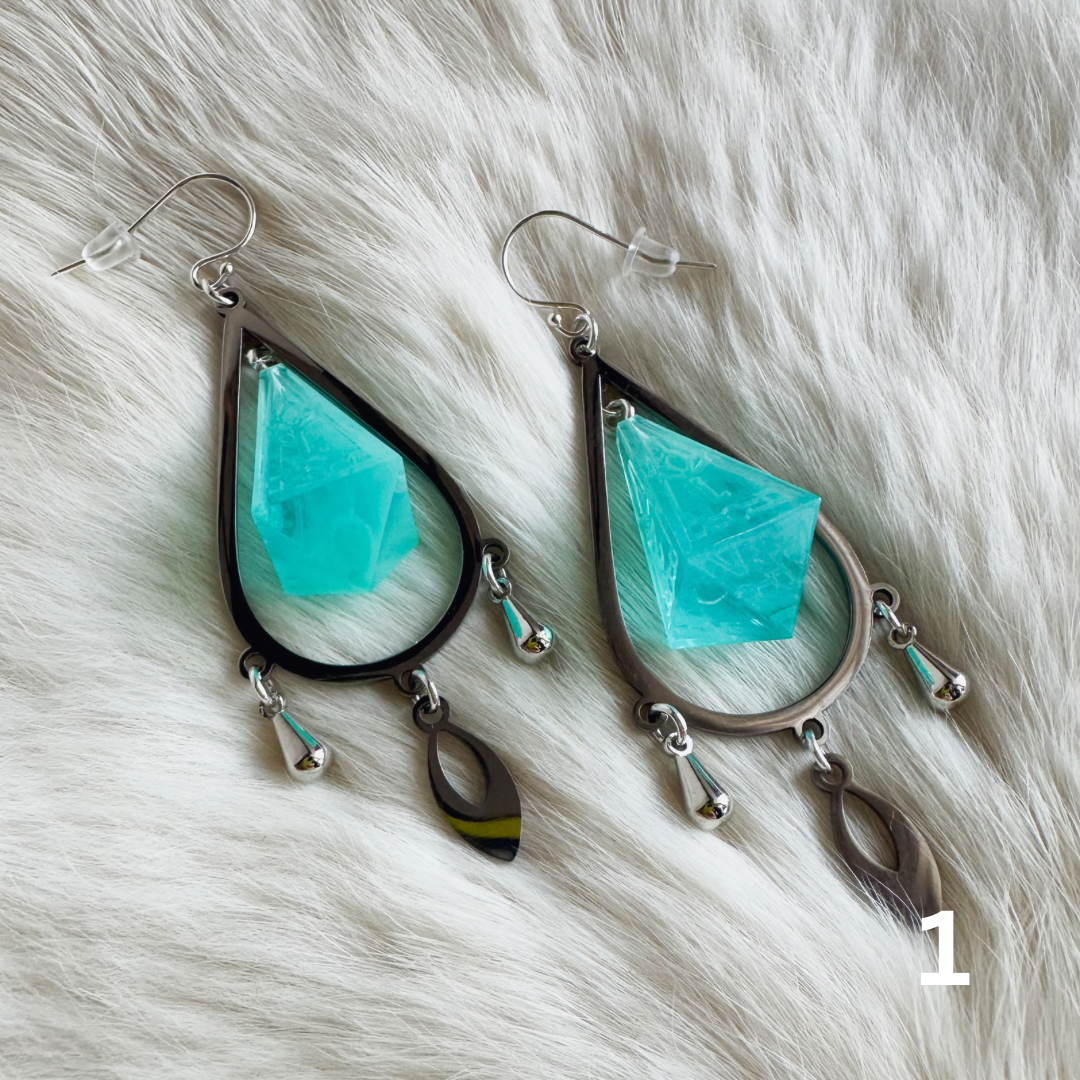 Dice Earrings || Silver