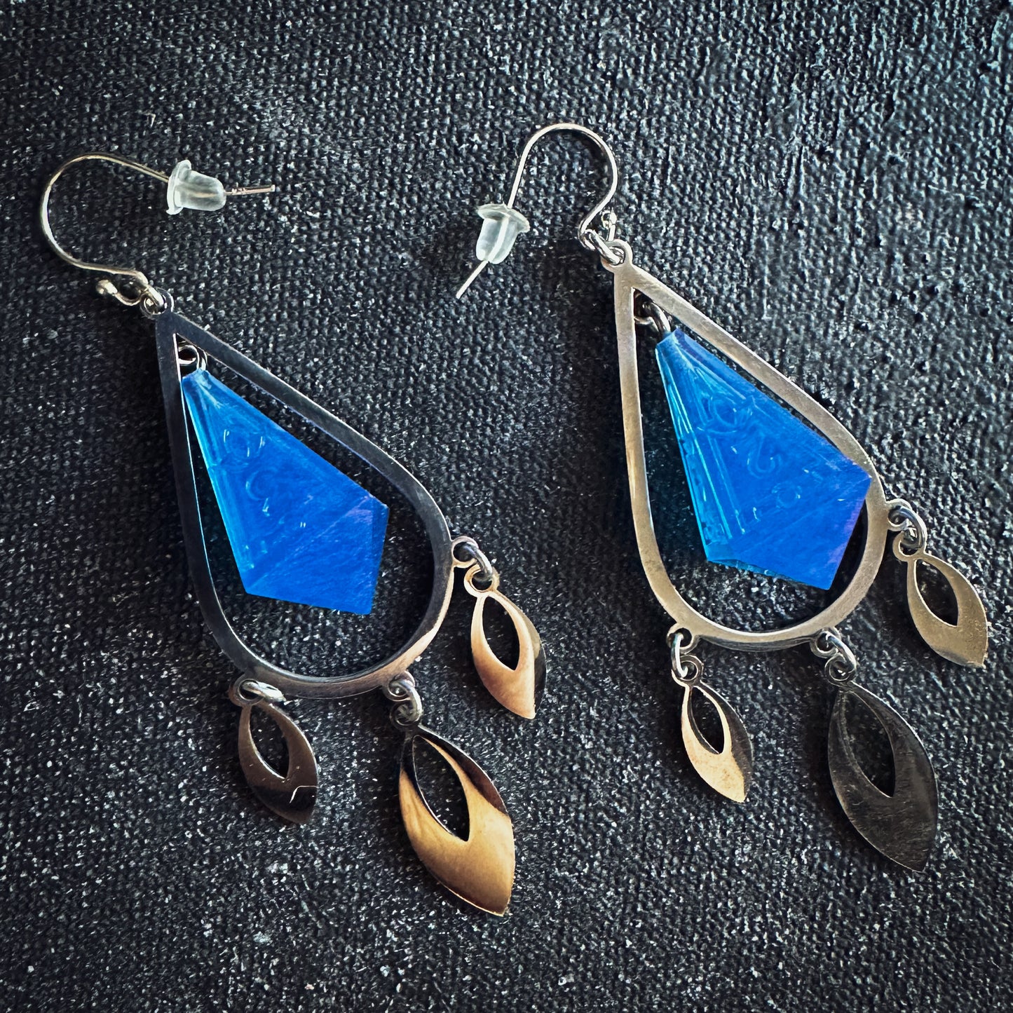 Dice Earrings || Silver