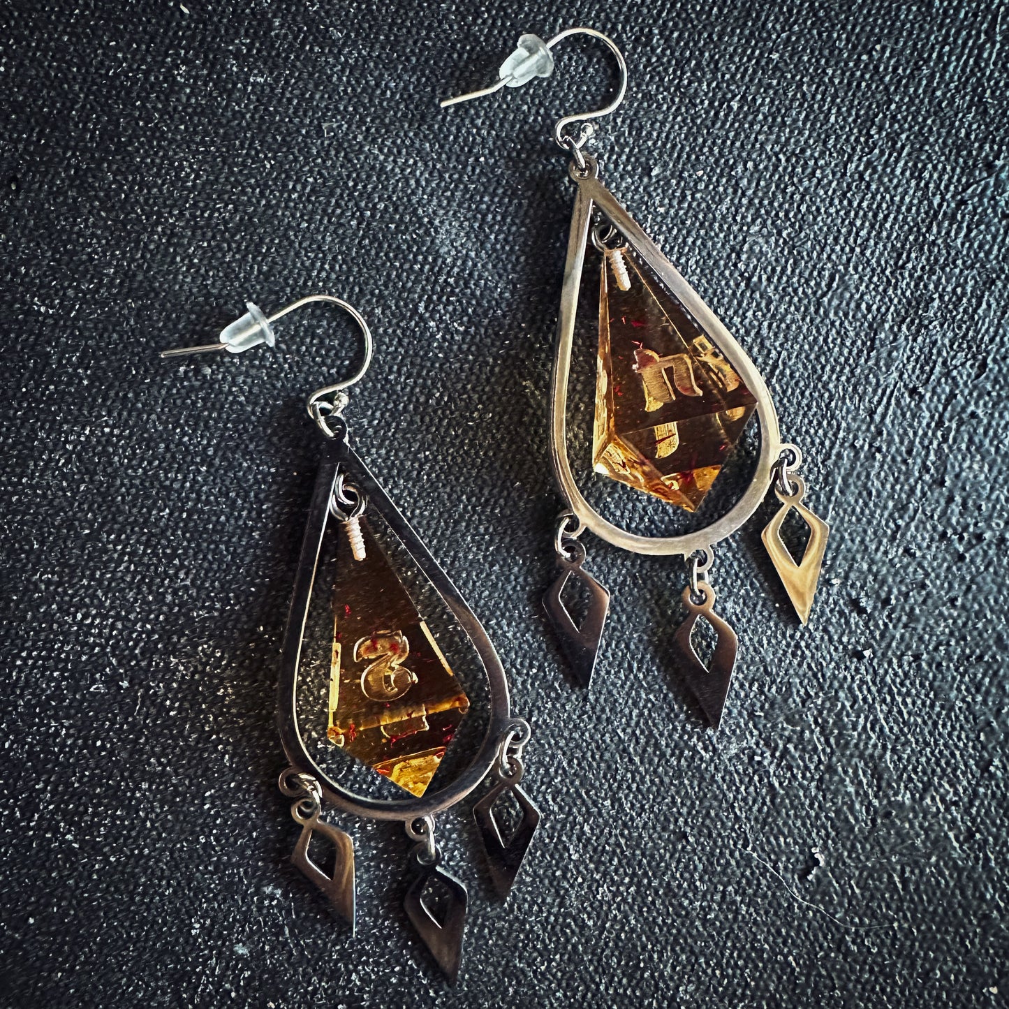 Dice Earrings || Silver