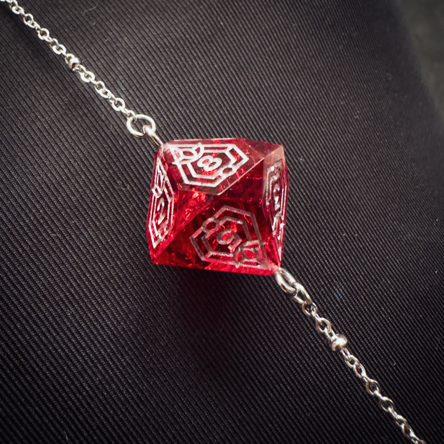 Red D10 // Silver Body Chain // 01