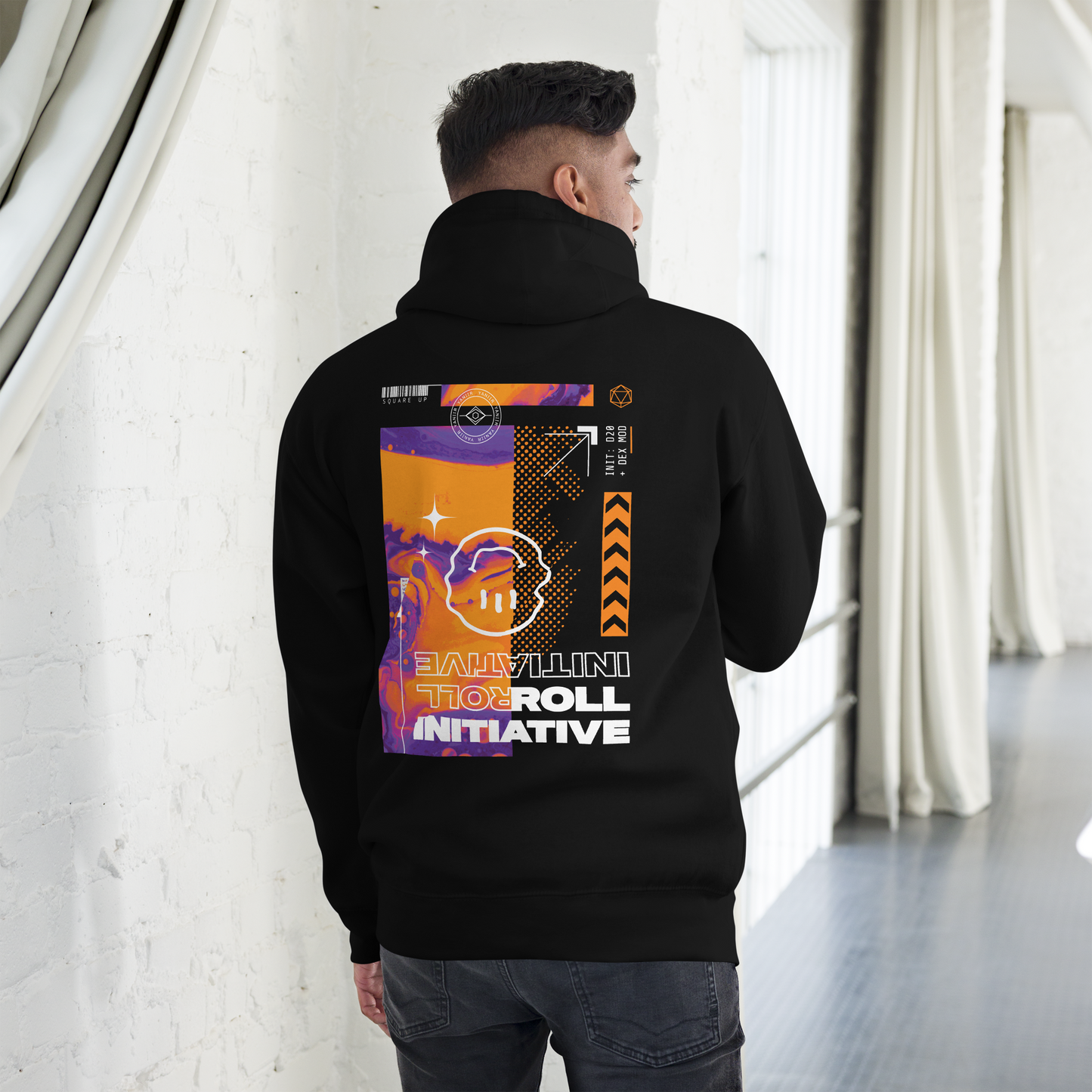 Roll Initiative Orange || Hoodie