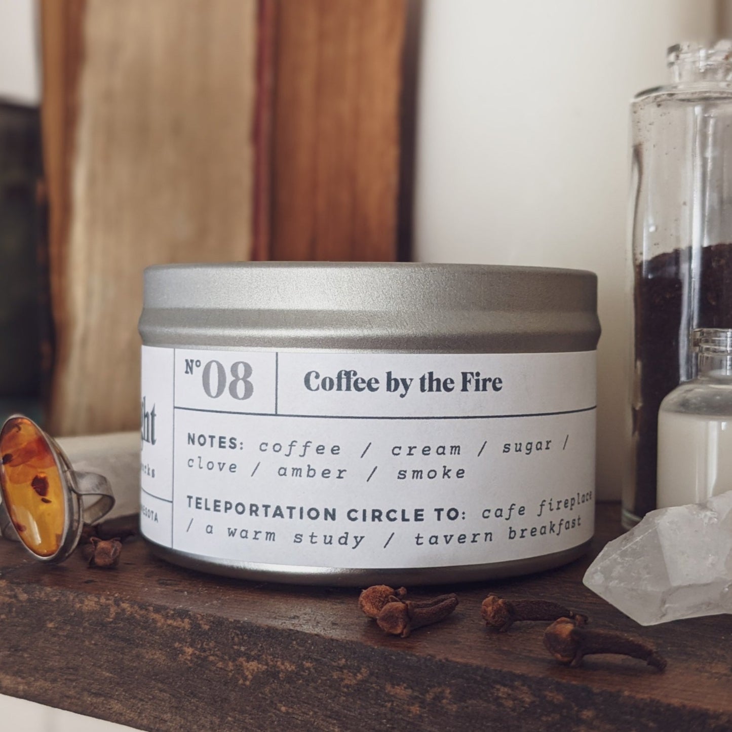 Coffee by the Fire Candle