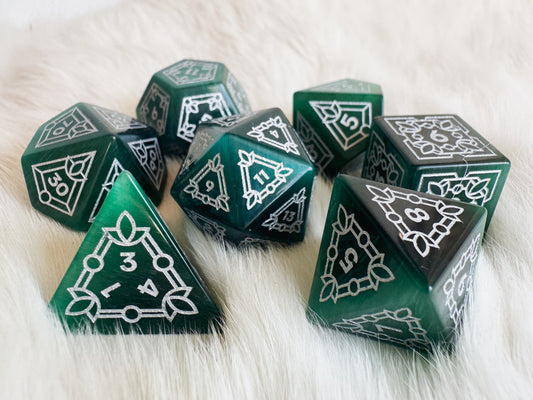 Reliquary of Silvanus || Jungle Green Cat's Eye Dice