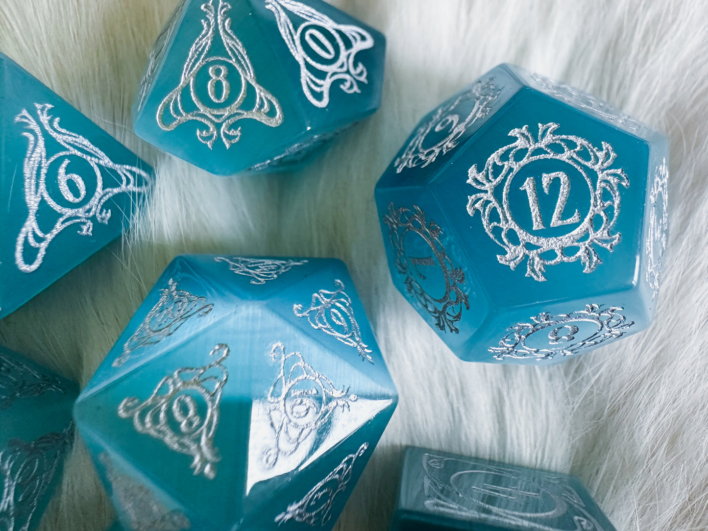 Aria of the Wavemother || Ocean Blue Cat’s Eye Dice