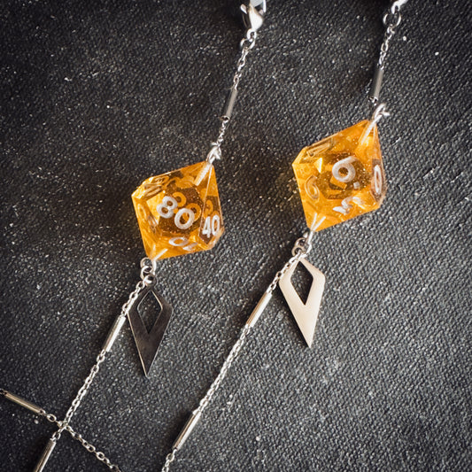 Amber Yellow D100 // Silver Glasses Chains // 02