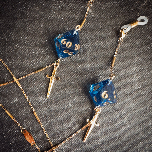 Blue D100 // Gold Glasses Chains // 02