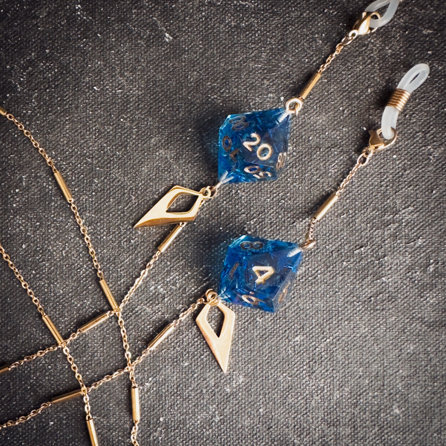 Blue D100 // Gold Glasses Chains // 03