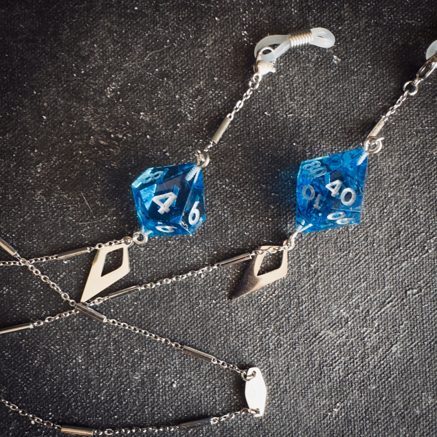 Blue D100 // Silver Glasses Chains // 01