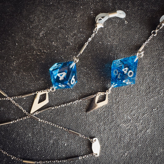Blue D100 // Silver Glasses Chains // 01