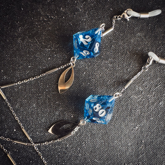 Blue D100 // Silver Glasses Chains // 02