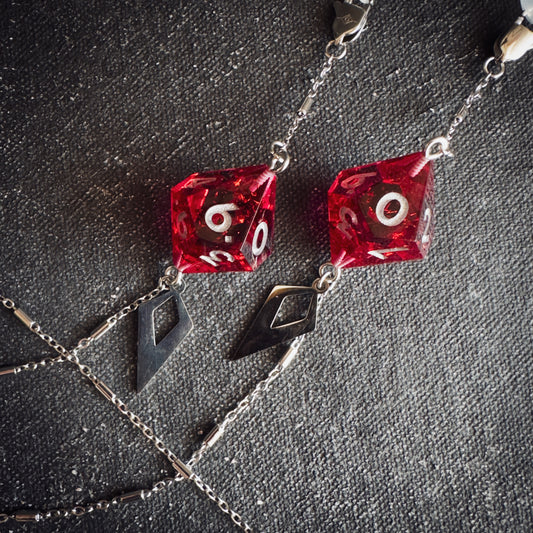 Red D100 // Silver Glasses Chains // 02