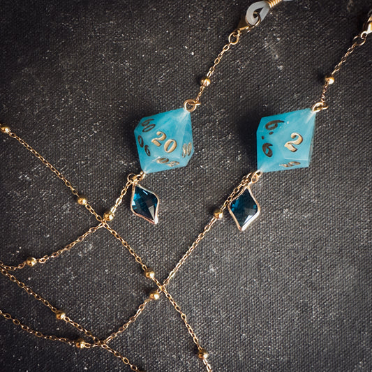 Turquoise D100 // Gold Glasses Chains // 02