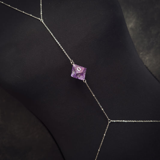 Purple D10 // Silver Body Chain // 01