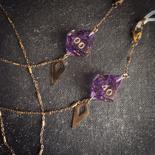 Purple D100 // Gold Glasses Chains // 01