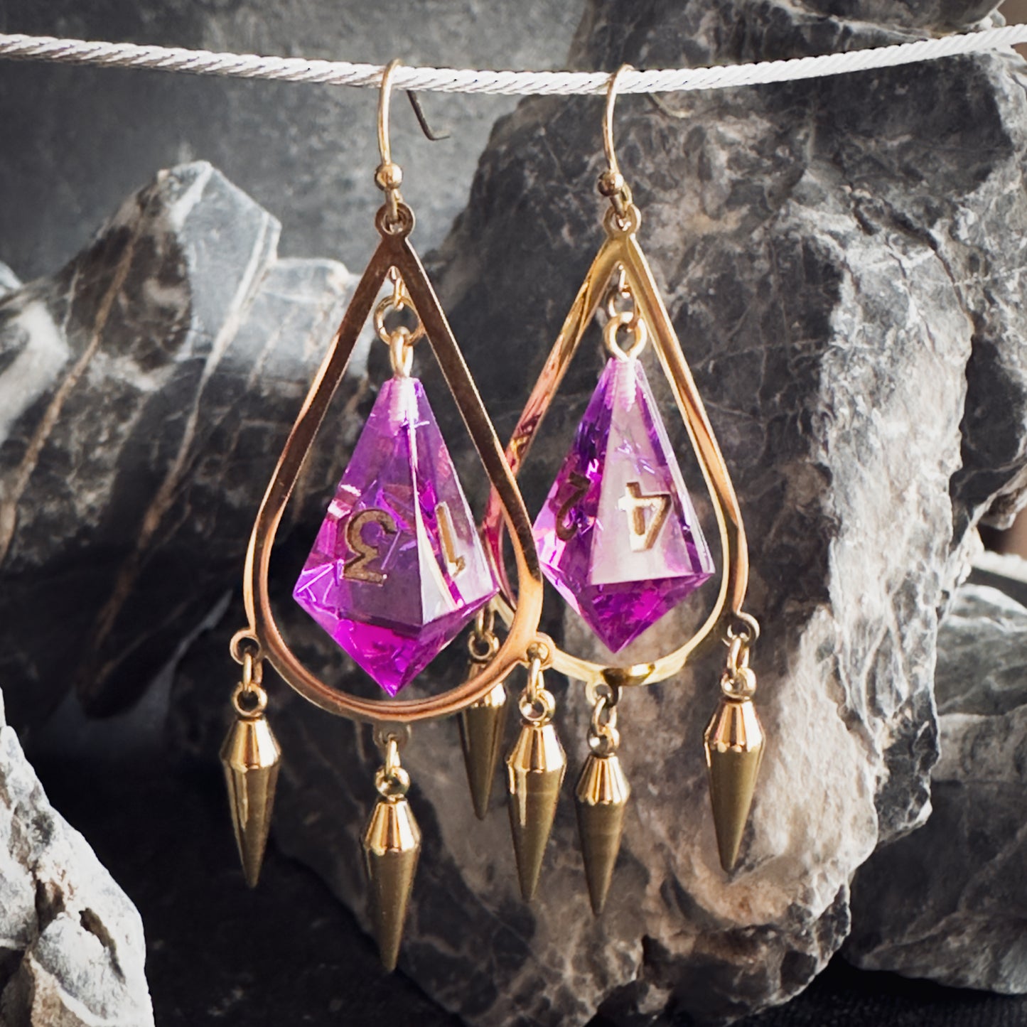 Orchid D4 // Gold Earrings // 01