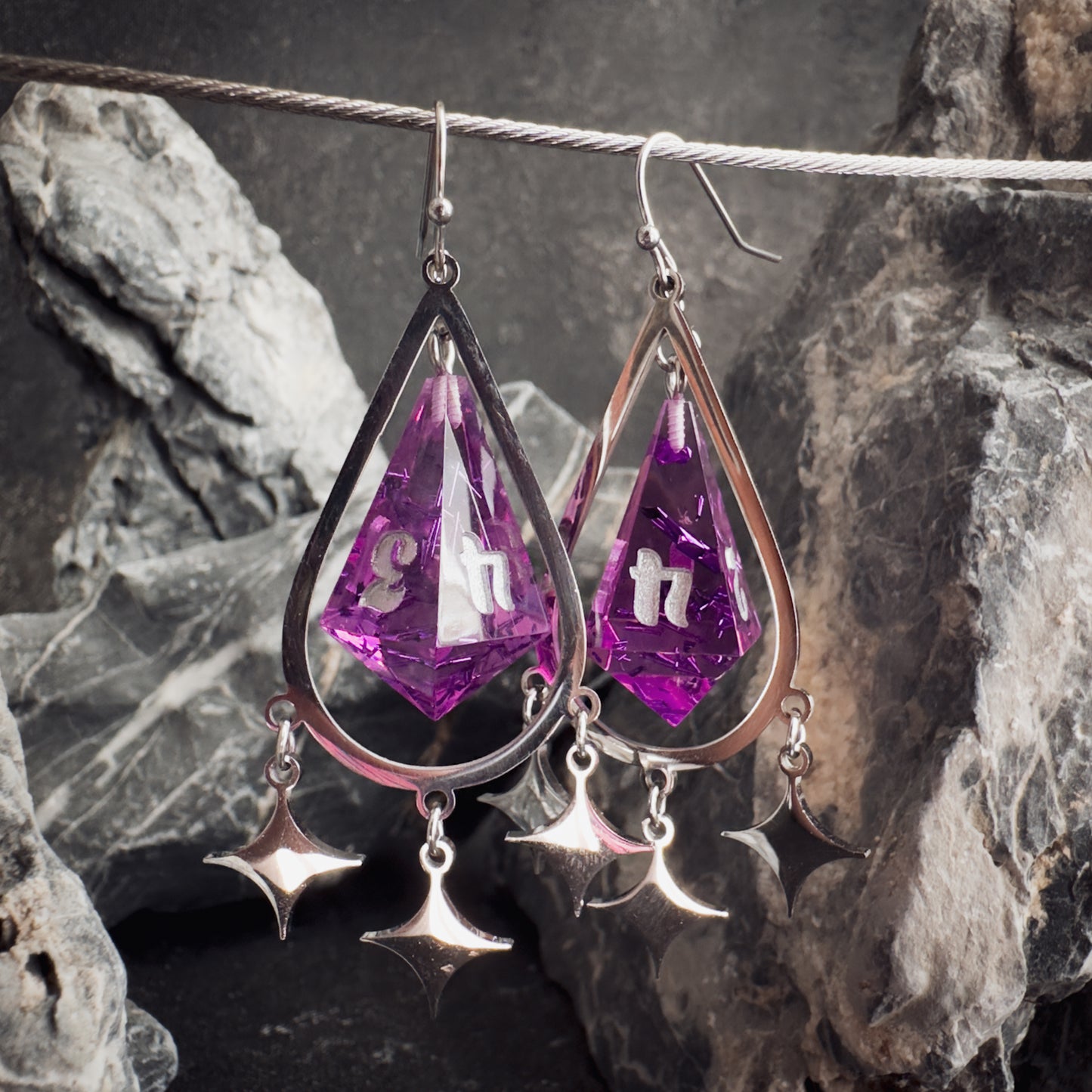 Orchid D4 // Silver Earrings // 01