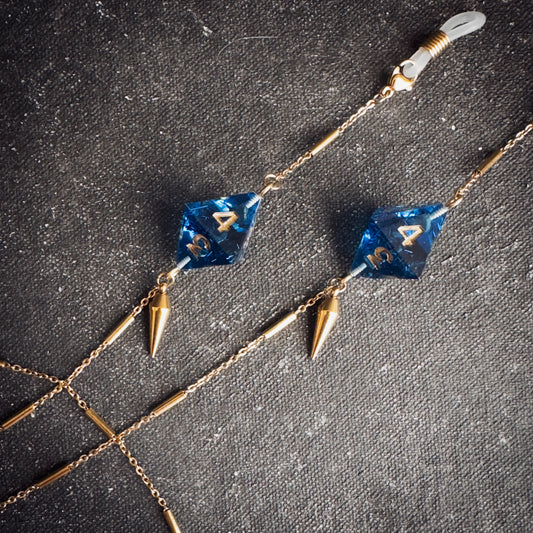 Blue D8 // Gold Glasses Chains // 02