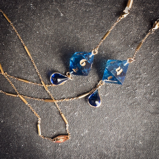 Blue D8 // Gold Glasses Chains // 03