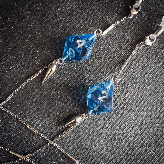 Blue D8 // Silver Glasses Chains // 01