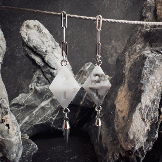 Marbled White D8 // Silver Earrings // 01