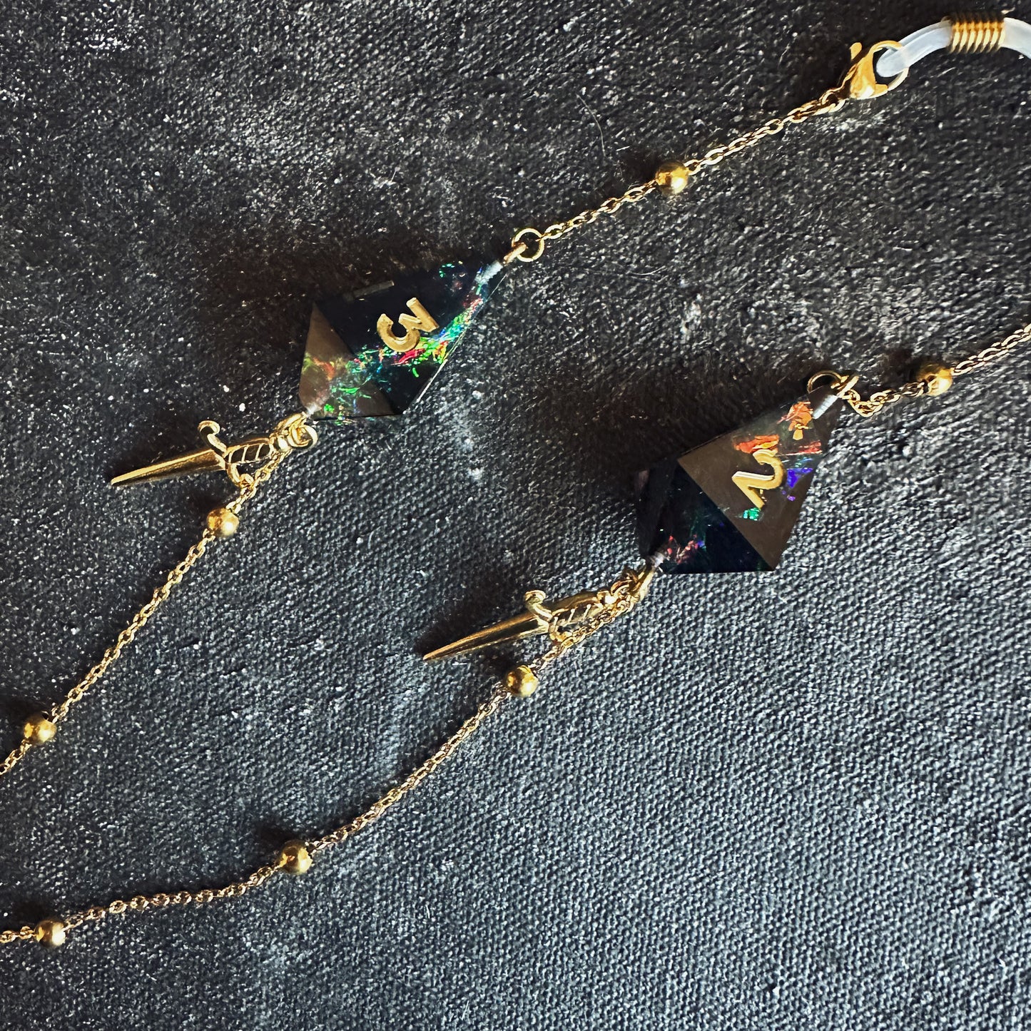 Premade Dice Glasses Chains
