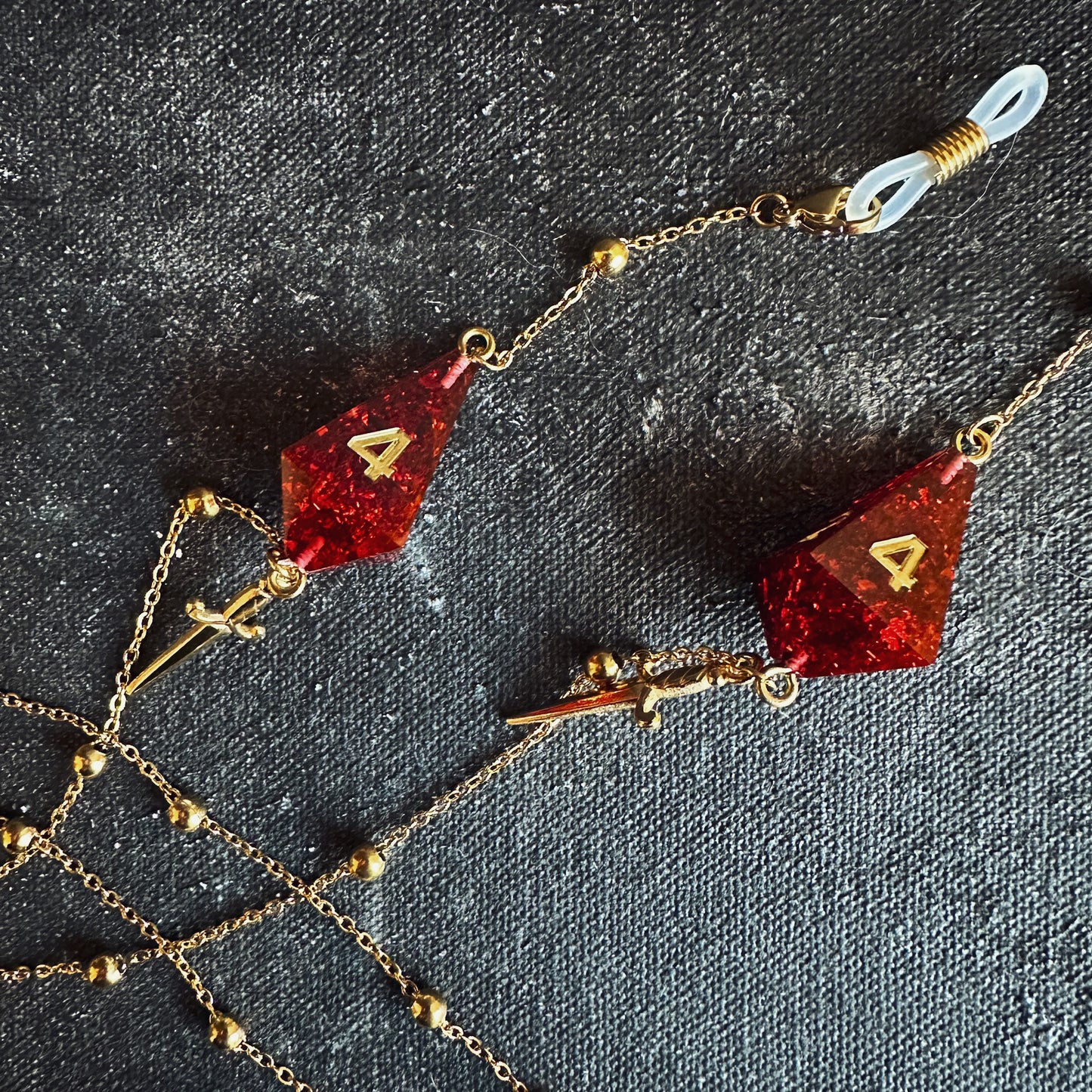 Premade Dice Glasses Chains