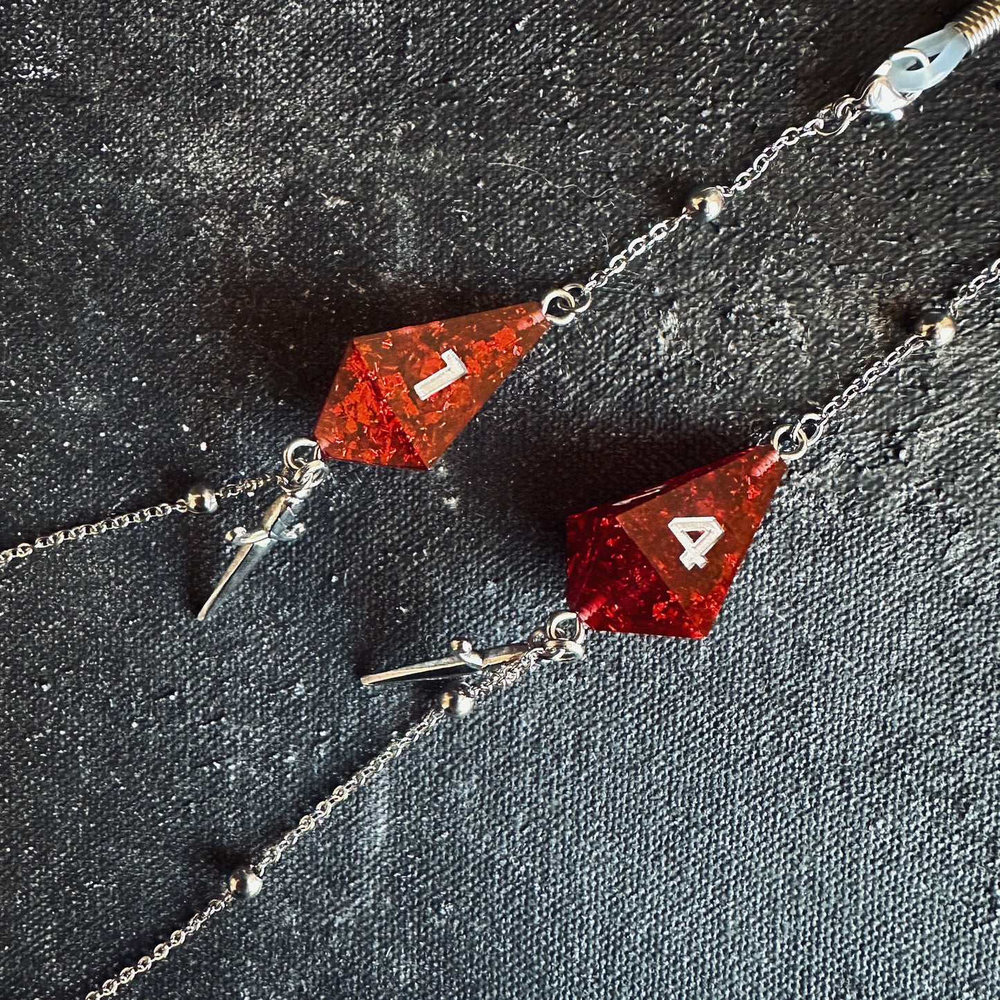 Premade Dice Glasses Chains