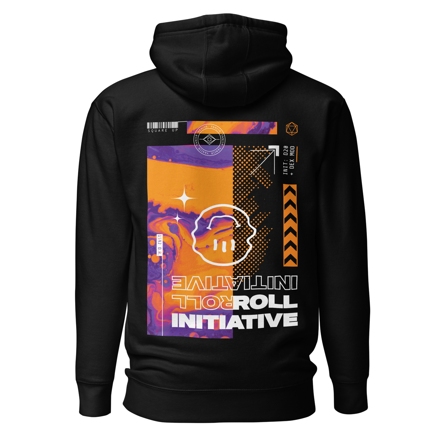 Roll Initiative Orange || Hoodie